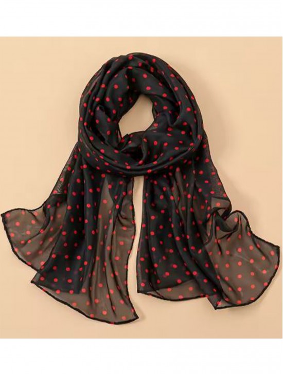 Chiffon Polka Dot Fashion Scarf